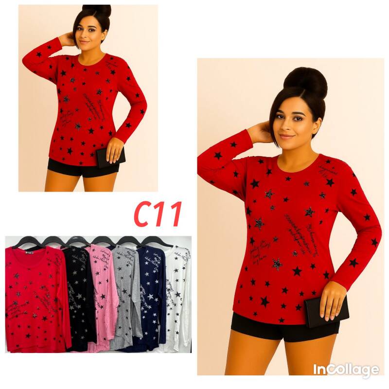 Bluzki damskie Roz XL-3XL, Mix Kolor .Paczka 10 szt